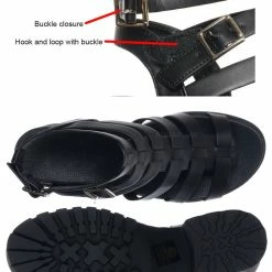 Soda Matilda Block Heel Gladiator Sandal, Womens Cage Clog