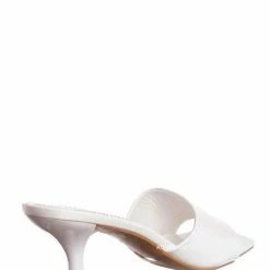 Anne Michelle Align03 Square Toe Slide In Mule - Women High Heel Slipper Cow Vinyl New