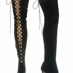 Forever Link Ariana31 Thigh High Victorian Corset Boots - Women Shoes