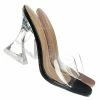 Wild Diva Danise01 Acrylic Glass Heel Mule Slipper - Women Lucite Sandal New