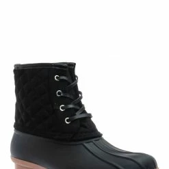 Top Moda Leo2 Waterproof Lace Up Boots - Quilted Felt Lining Ankle Height Bootie