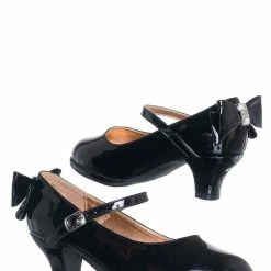 Little Angel Tasha922 Kids Block Heel Mary Jane Pump - Girl Wedding Dress Shoes