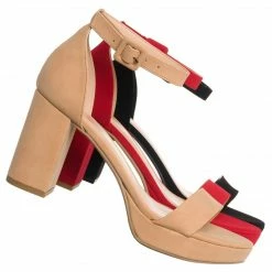 Delicious New Century Chunky Block Heel Sandal, Women Two Piece Dress Shoes