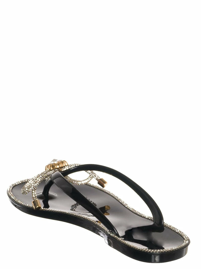 Wild Diva Jolie44 Rhinestone Crystal Jelly Slide, Women Lucite Flip Flop