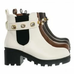 Forever Link Pacific08K Children's Rhinestone Jewel Chelsea Boots - Girl Ankle Bootie