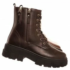 Forever Link Atlantic06 Double Zipper Lace Up Combat Bootie New