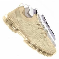 Forever Link Flow19 Stretch Elastic Mesh Sneaker - Festival Lace Up Rubber Air Bubble Cushion