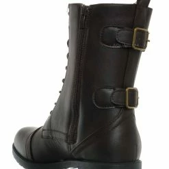 Forever Link New Mountain81 Grungy Lace Up Combat Boots - Men Womens Calf High Shoe