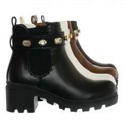 Forever Link Pacific08K Children's Rhinestone Jewel Chelsea Boots - Girl Ankle Bootie