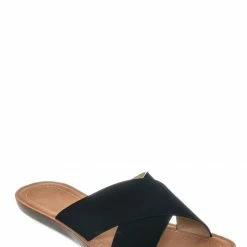 Soda Type Foam Padded Slide Sandals - Slip On Comfortable Slippers