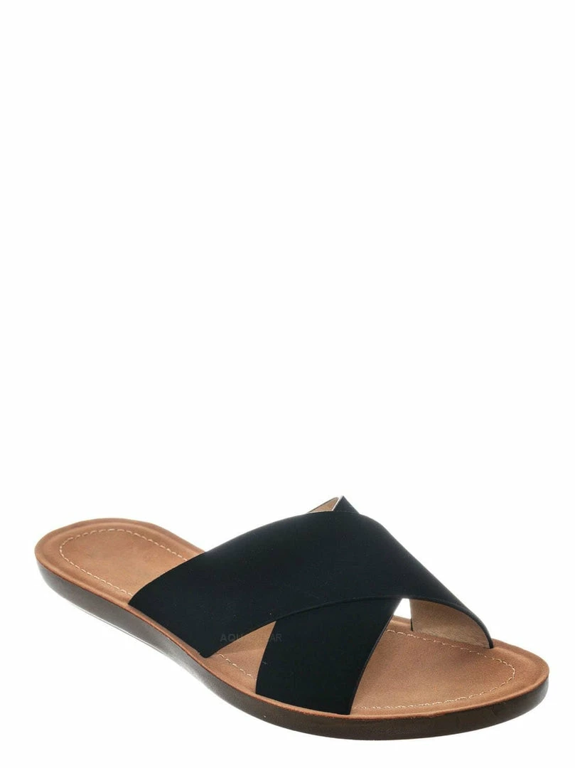 Soda Type Foam Padded Slide Sandals - Slip On Comfortable Slippers