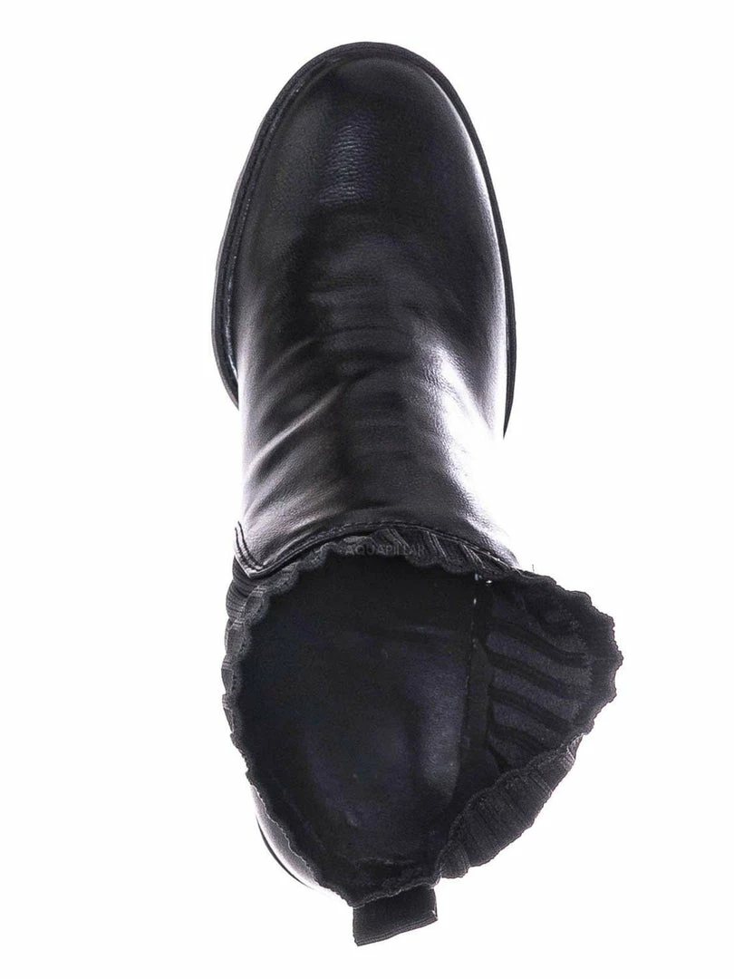 Bamboo Intense01 Chelsea Boots W Elastic Knit Sweater Sock - Threaded Lug Sole Bootie New