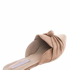 Forever Link Mules11 Knotted Pointed Toe Slides - Women's Slide In Close Toe Slipper New