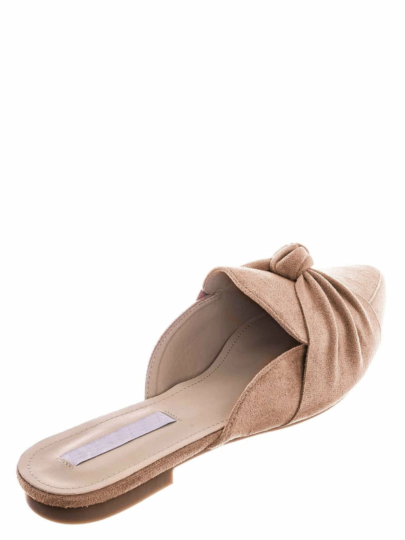 Forever Link Mules11 Knotted Pointed Toe Slides - Women's Slide In Close Toe Slipper New