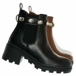 Forever Link Pacific08 Rhinestone Jewel Chelsea Bootie - Women Ankle Boots New