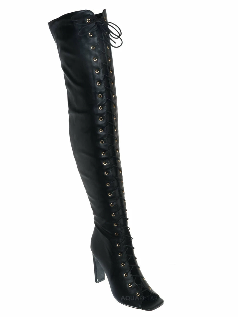 Liliana New Drip1 Victorian Lace Up Combat Boots - Women Corset Shoes