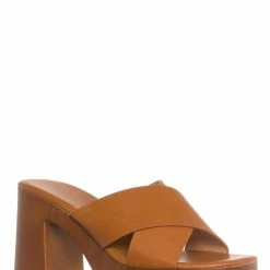 Top Moda Java80 Lightweight Faux Wooden Clog Sandal, Women Slipper Heels