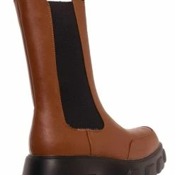 Bamboo New Tetris09 Calf High Chelsea Unisex Dress Boots