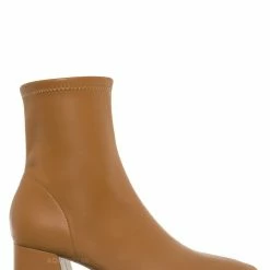 Bamboo Adena Soft Ankle Bootie On Chunk Heel - Women Dress Boots New