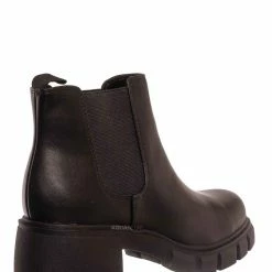 Soda Pioneer Lug Sole Elastic Chelsea Ankle Bootie