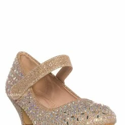 Forever Link New Jemma08K Children Girl Rhinestone Crystal Glitter Pump For Wedding & Parties