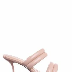 Anne Michelle Sharpen17 High Heel Puffy Slide Sandal - Women Stiletto Bubble Padded Slippers New