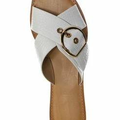 Soda Oregan Vintage Croco Slide In Slipper - Women Slipper Cross Strap Sandal New