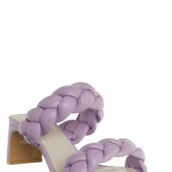 Soda Alto Block Heel Woven Slipper - Women Braided Sandal