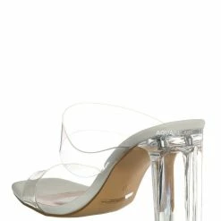 Bonnibel Shia5 Acrylic Vinyl Slipper - Women High Heel Mule New