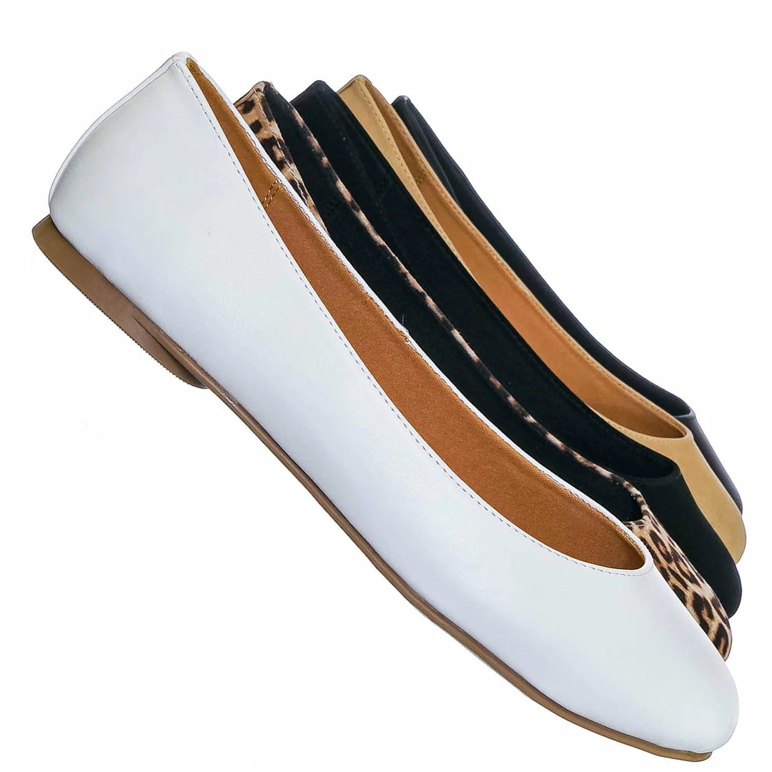 Soda Kreme Foam Padded Round Toe Ballet Flat - Womens Ballerina Loafer Shoes New