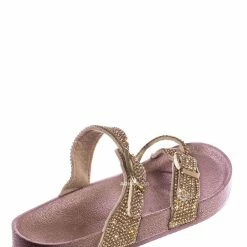 Top Moda New Hawk18K Little Girls Soft Footbed Rhinestone Sandal - Kid Molded Strappy Slipper