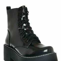 Soda Fling Utilitarian Combat Boots On Chunky Platform - Unisex Bootie. New