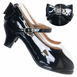 Little Angel Tasha922 Kids Block Heel Mary Jane Pump - Girl Wedding Dress Shoes