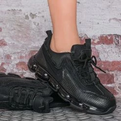 Forever Link Follow01 Bubble Air Cushioned Knit Sneaker - Unisex Elastic Athleisure Shoes New