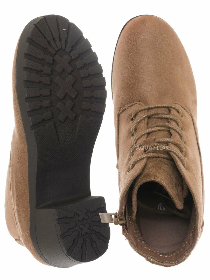 Forever Link Plus11K Girl's Block Heel Combat Ankle Bootie New