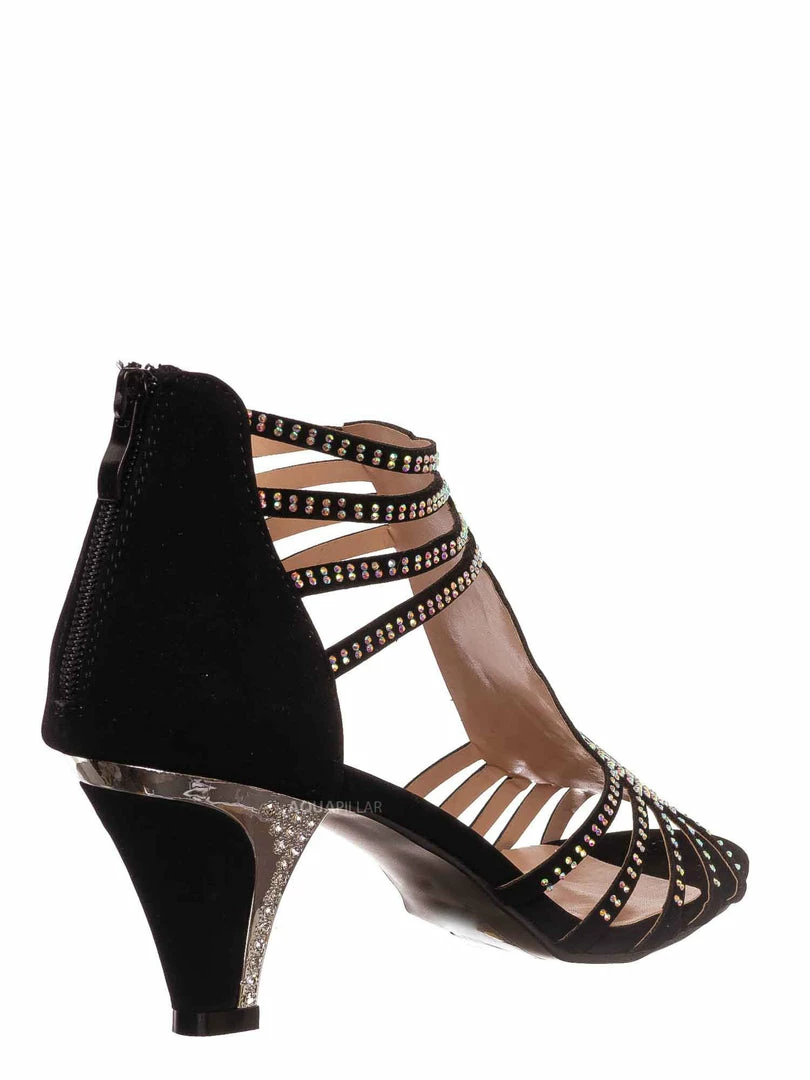 Forever Link Perform60 Rhinestone Crystal High Heel Sandal - Women Glitter Dress Shoes