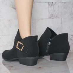 Aquapillar Gary10 Low Block Heel Ankle Bootie, Women Country Dress Boots New