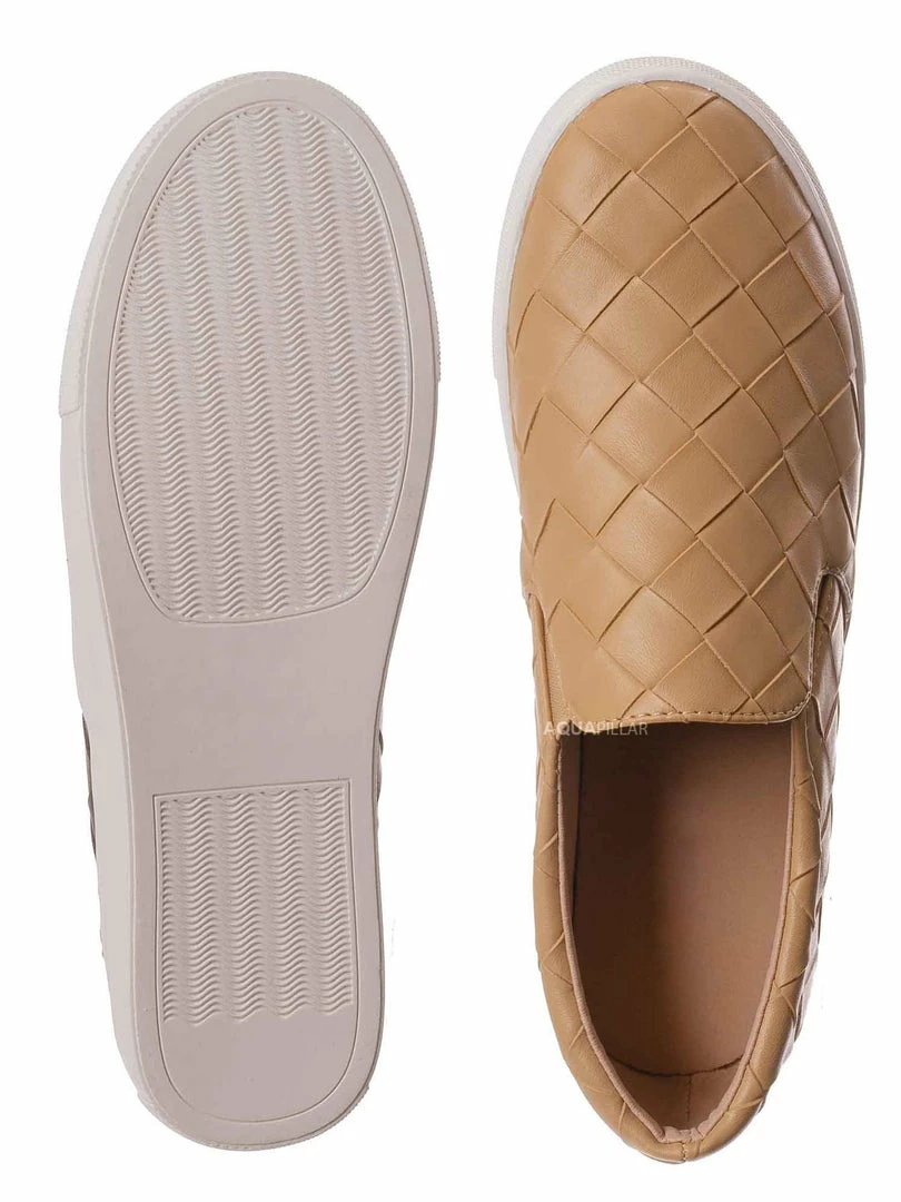 La Shailah Design33 Woven Platform Slip On Sneaker - Women Slide In Athletic Loafer New