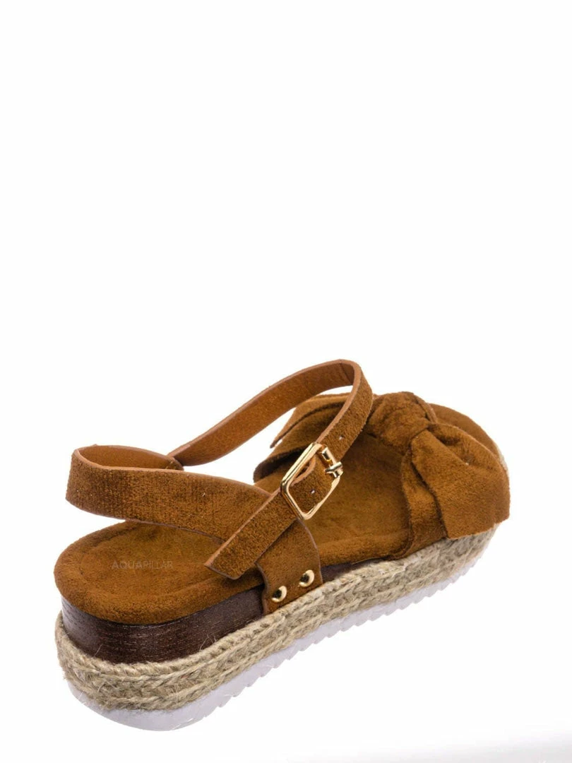 Forever Link New Sensational32K Girls Espadrille Flatform Sandal - Children Thread White Platform