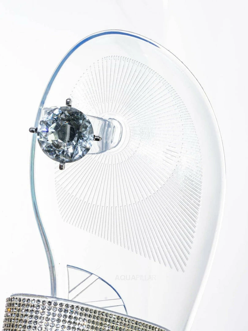 Wild Diva Jolie10 Rhinestone Jelly Toe Ring Sandals - Womens Crystal Pvc Toe Loop Glides New