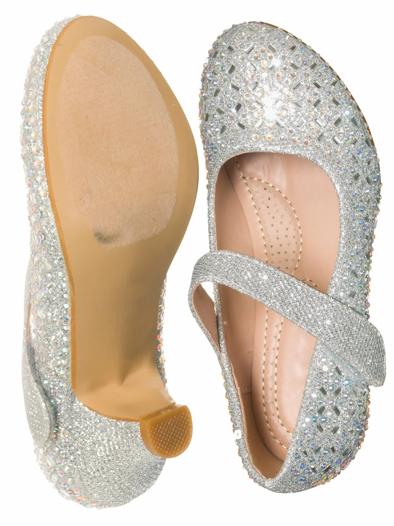 Forever Link New Jemma08K Children Girl Rhinestone Crystal Glitter Pump For Wedding & Parties