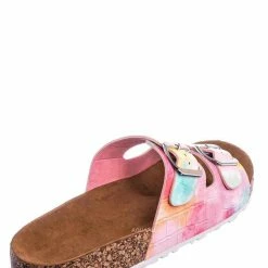 Bamboo Defeat57 Contoured Footbed Slide Sandal - Anatomical Molded Slipper Corks Shoes