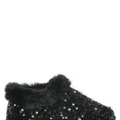 Bamboo Annie51 Shearling Sequins Slipper - Women Faux Fur Lined Bootie New