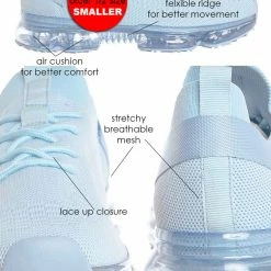 Forever Link Flow19 Stretch Elastic Mesh Sneaker - Festival Lace Up Rubber Air Bubble Cushion