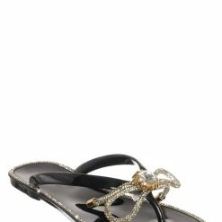 Wild Diva Jolie44 Rhinestone Crystal Jelly Slide, Women Lucite Flip Flop