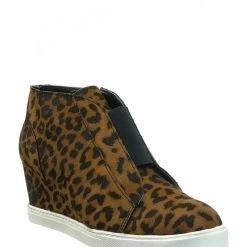 Soda Vesper Hidden Wedge Heel Sneakers - Women Sporty Elastic Shootie