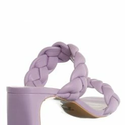 Soda Alto Block Heel Woven Slipper - Women Braided Sandal