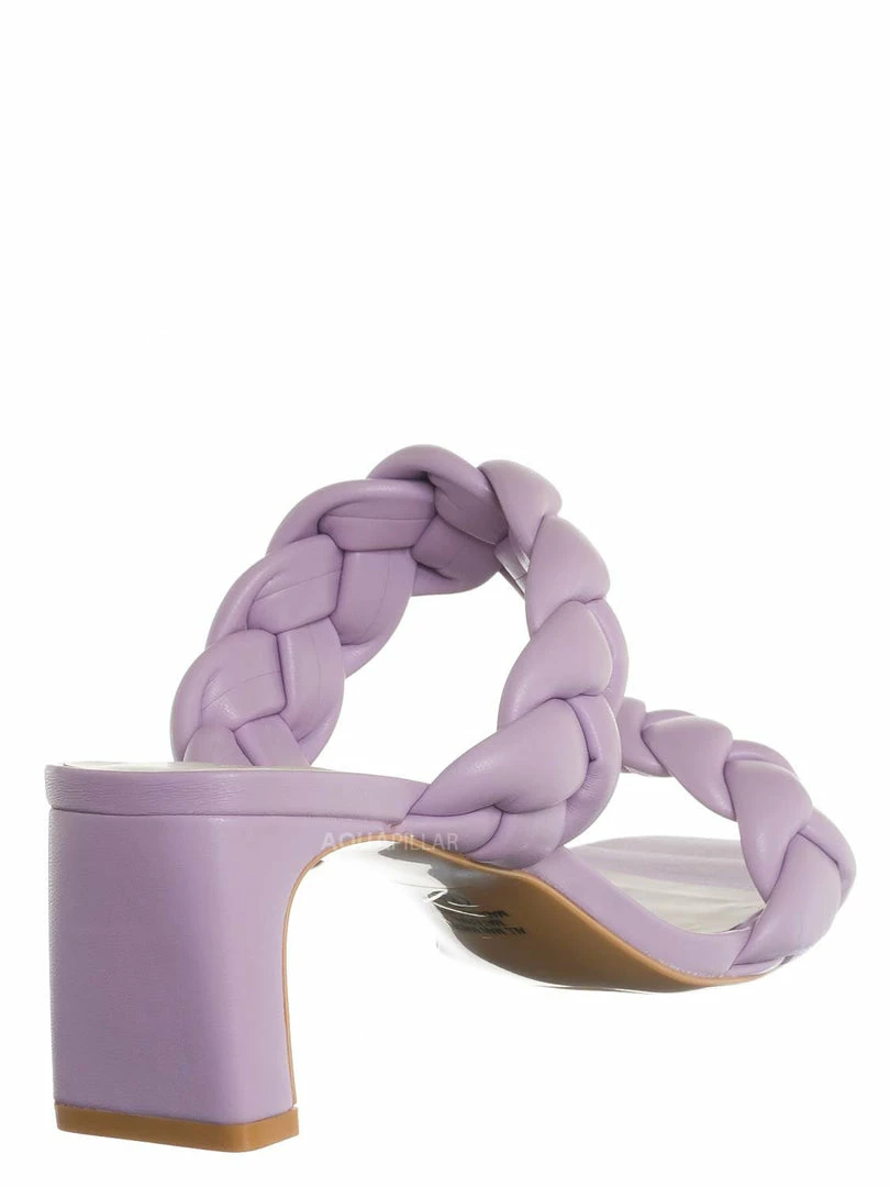 Soda Alto Block Heel Woven Slipper - Women Braided Sandal