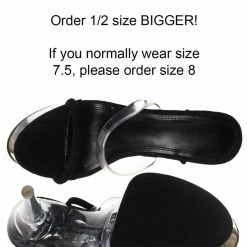 Liliana New Mafia1 Lucite Glass Heel Leg Wrap Sandal , Women Party Dance Shoes