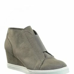 Soda Vesper Hidden Wedge Heel Sneakers - Women Sporty Elastic Shootie